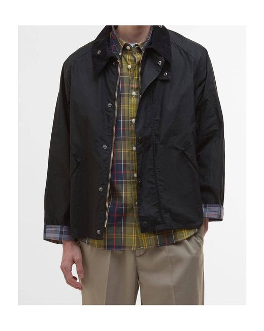 Barbour Black Logo-Embroidered Long-Sleeved Jacket for men