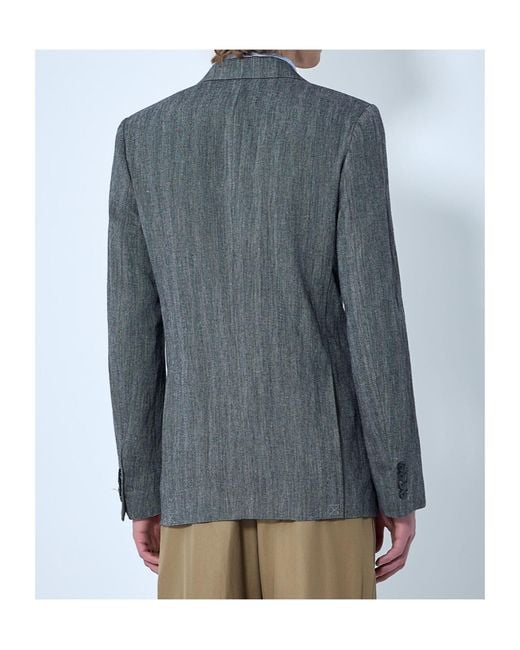Dries Van Noten Blue Barry Oversized Double-Breasted Blazer for men