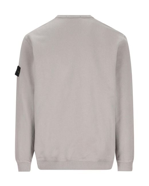 Stone Island Gray Long-Sleeved Sweatshirt for men