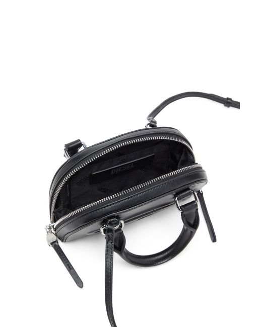 DIESEL Black 1Dr Dome Embossed Logo Crossbody Bag