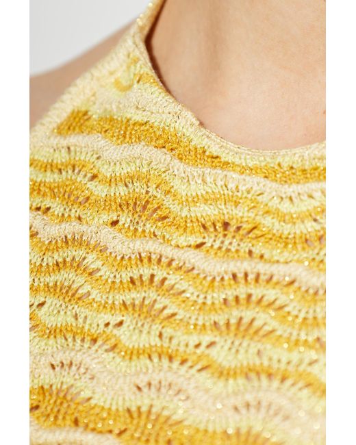 Cult Gaia Yellow Erina Knit Mini Dress
