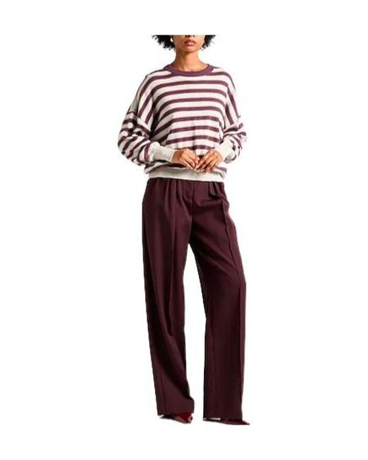 Brunello Cucinelli Multicolor Striped Metallic Cashmere Knit Sweater