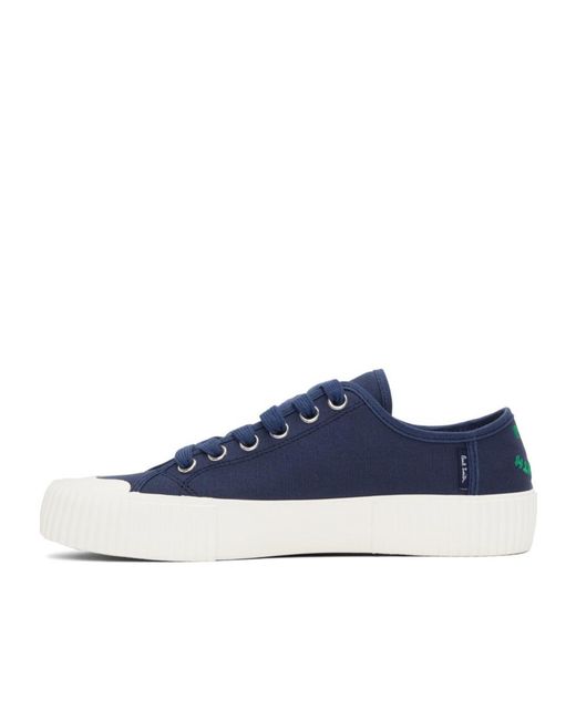 Paul Smith Blue Lace-Up Low-Cut Casual Shoes