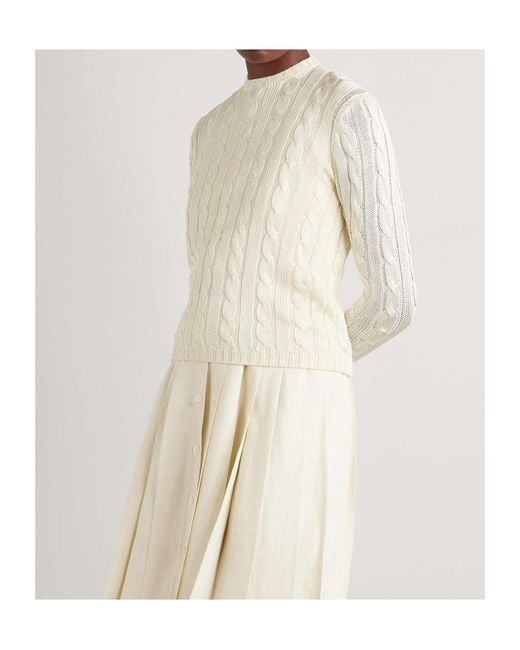 Ralph Lauren Natural Cable-Knit Crewneck Jumper