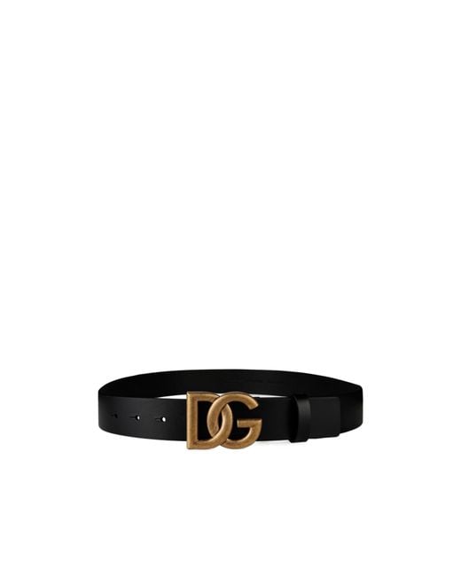 Dolce & Gabbana White Logo Buckle Belt for men