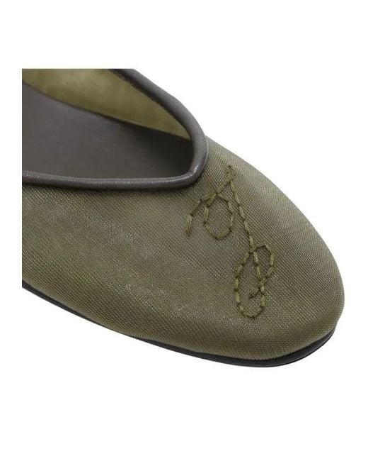 Jacquemus Green Pointed Slip-On Ballet Flats