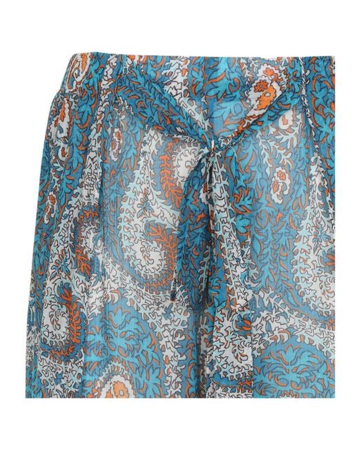 Etro Blue Paisley Tie Trousers