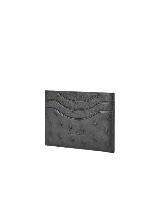 Loro Piana Gray Logo Card Holder for men