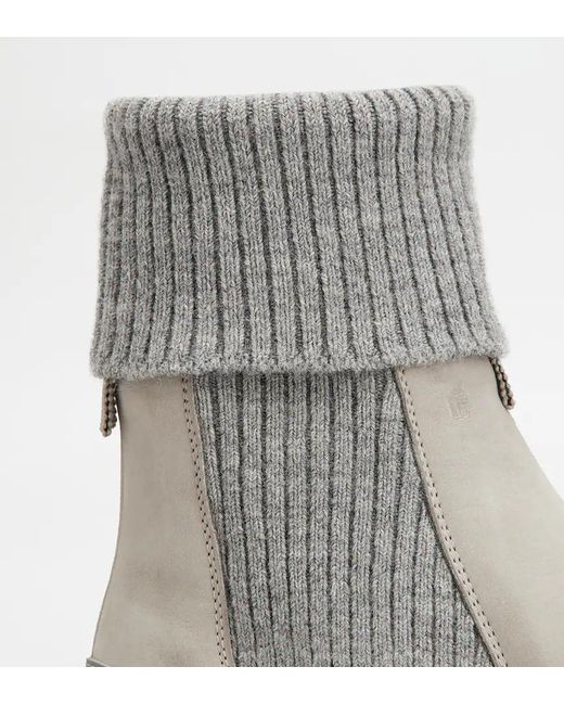 Tod's Gray Panelled Sneakers