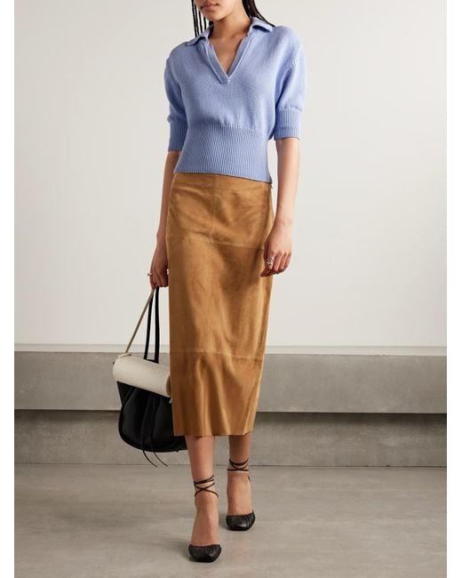 Proenza Schouler Blue Reeve Knitted Polo Shirt