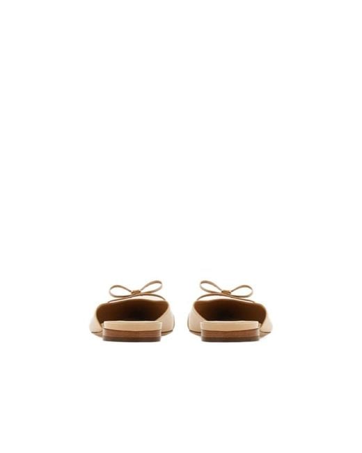 Ferragamo White Ferragamo Mini Bow Pointed-Toe Mules