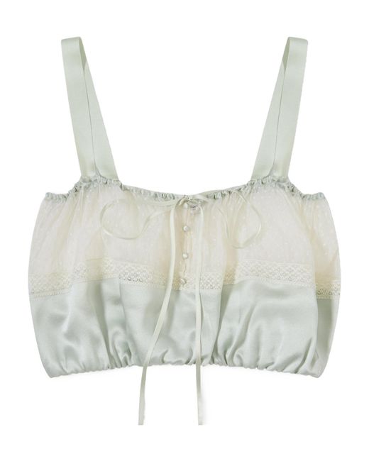 Saint Laurent Gray Fitted Cami Top