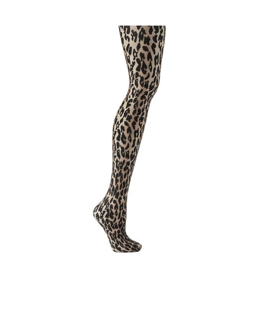 Wolford Metallic Josey 20 Denier Leopard-Print Tights