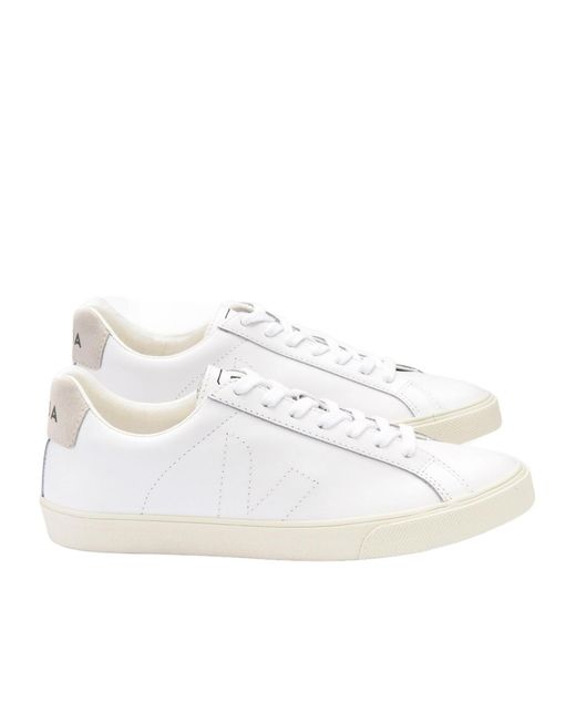 Veja White Leather Lowtop Sneaker for men