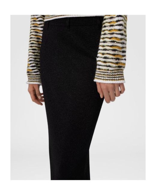 Missoni Black Back-Slit Long Skirt