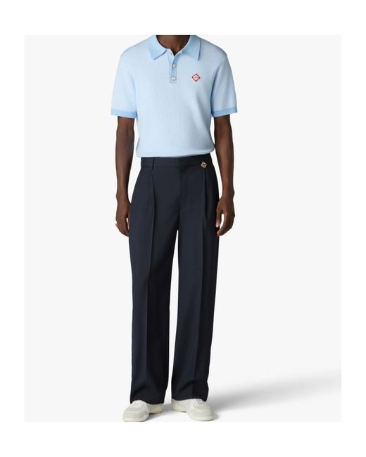 Casablanca Black Pleated Straight-Leg Pants for men