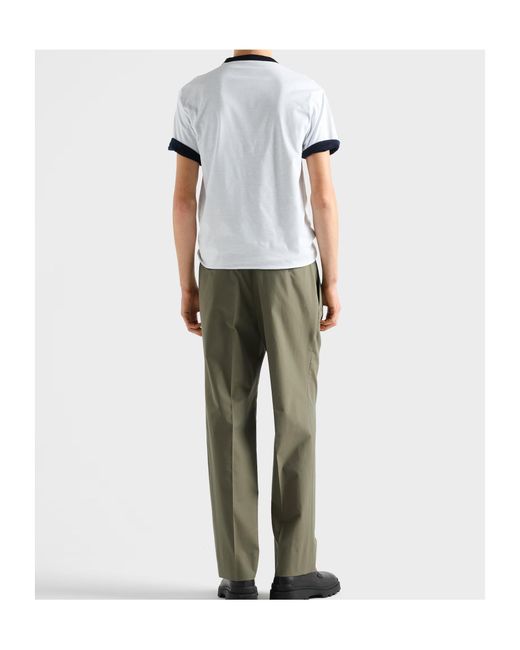 Prada White Reversible Crewneck T-Shirt for men