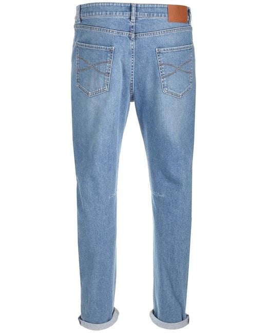 Brunello Cucinelli Light Blue Jeans for men