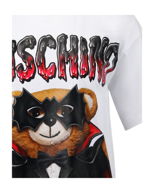 Moschino Multicolor Teddy Bear Pattern Printed T-Shirt