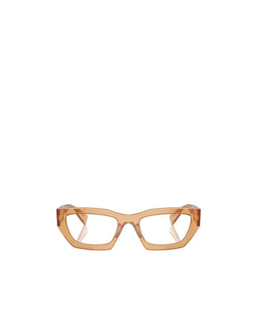 Miu Miu Natural Geometric-Frame Glasses