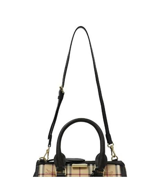 Burberry White Logo Checkered Handbag
