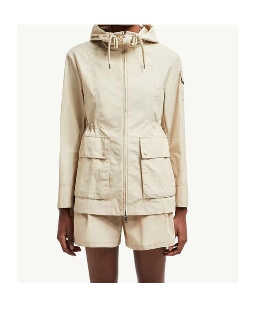 Moncler Natural Leandro Zip-Up Hooded Parka