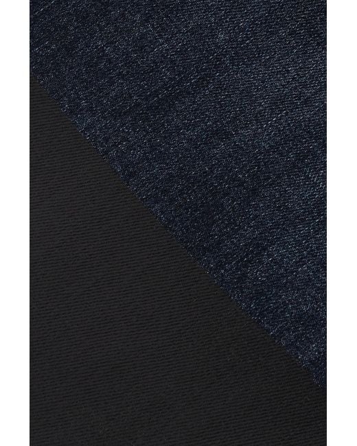L'Agence Blue Coated High-Waisted Flared Jeans