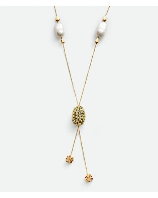 Bottega Veneta White Rana Pearls Necklace