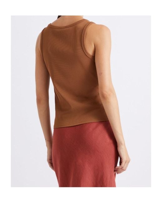 Marella Brown Rib-Knit Vest