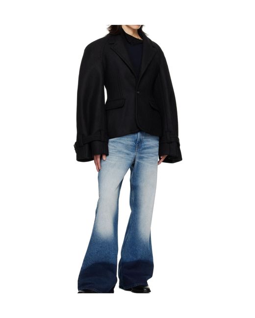 Egonlab Black Raglan Tailoring Blazer for men