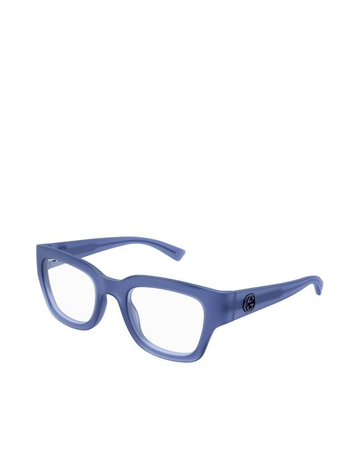 Gucci Blue Eyewear Square Frame Glasses for men