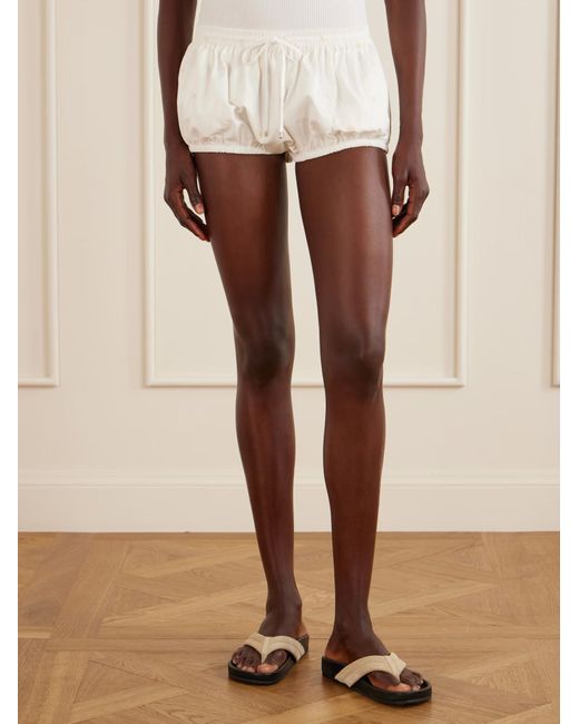 The Attico White Embroidered Shorts