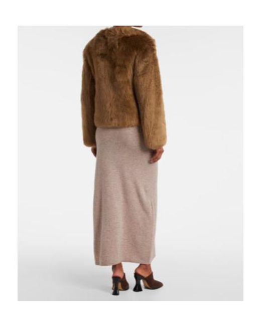 Altuzarra Brown Maury Faux-Fur Leather Jacket
