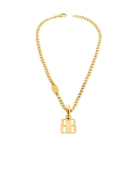 Balenciaga Metallic Nano Thin Necklace