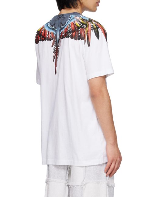 Marcelo Burlon White County Of Milan Wings Printed T-Shirt for men