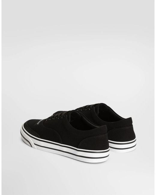 Dolce & Gabbana Black Dg Sailing Canvas Sneakers