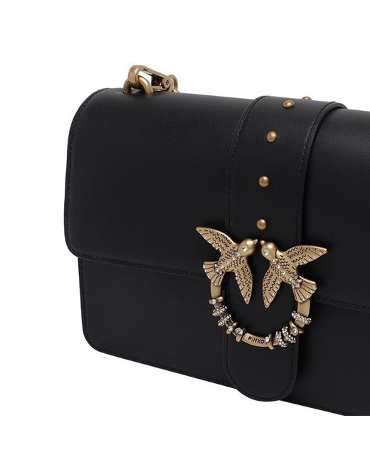Pinko Black Flap Shoulder Bag