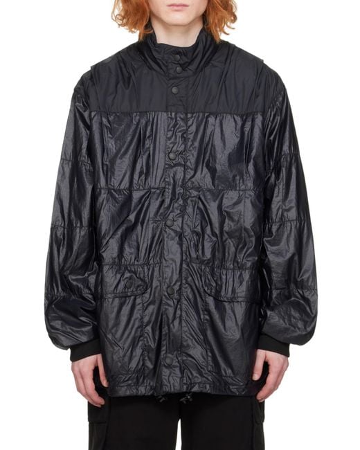 Our Legacy Black Exhale Panelled Puffer Jacket for men