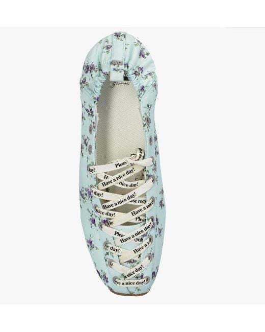Ganni Blue Sporty Ballerina