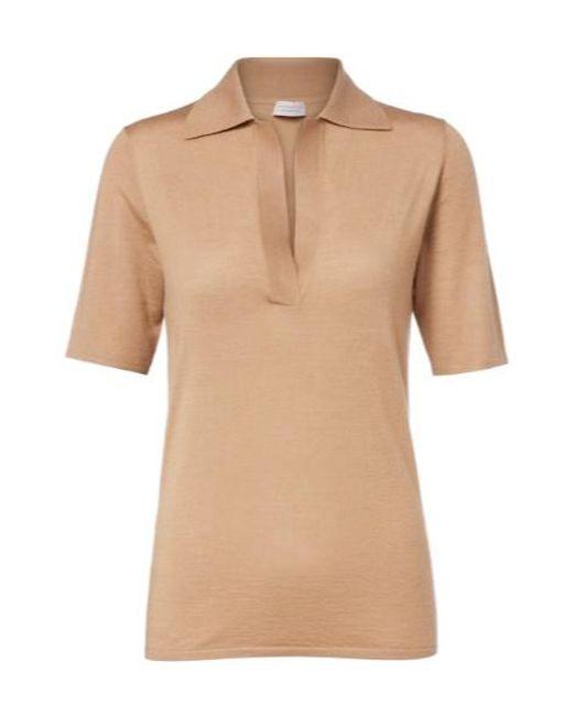 Gabriela Hearst Natural Casius Cashmere And Silk Polo Shirt