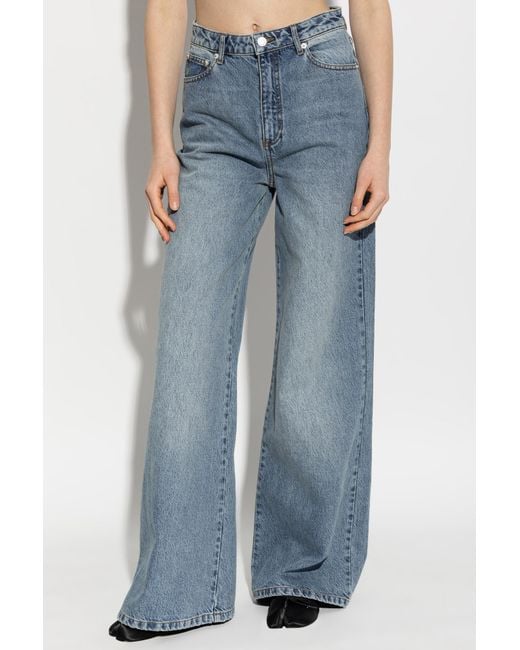 Officine Generale Blue Flared Denim Jeans
