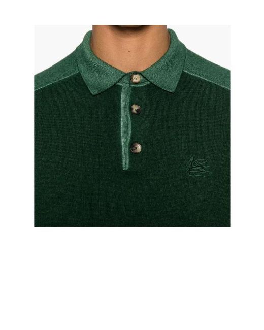 Etro Green Pegaso-Motif Jumper for men