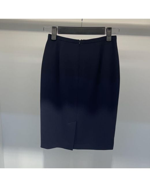 Max Mara Blue Zippered Skirt