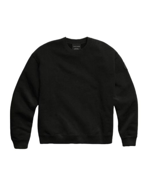 Canada Goose Black Wander Crew Tonal Label