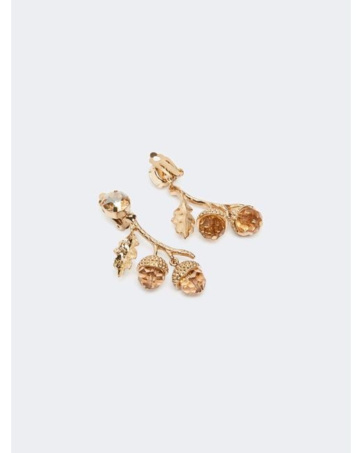 Weekend by Maxmara White Wkaonde Drop Earrings And Charm Necklace