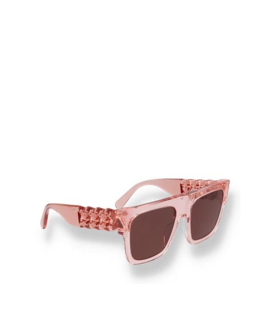 Stella McCartney Pink Eyewear Square Frame Sunglasses
