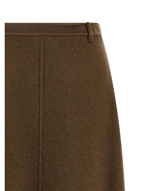 Max Mara Brown 'S Gloria Flared Midi Skirt