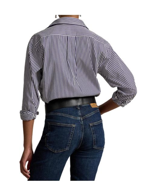 Polo Ralph Lauren Purple Striped Cotton Shirt