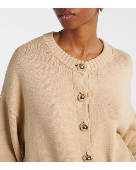 Altuzarra Natural Cotton And Silk-Blend Cardigan