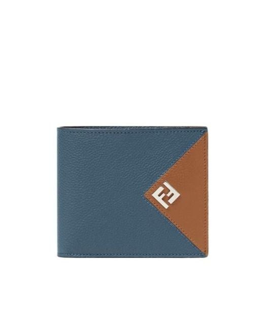 Fendi Blue Lui Bi-Fold Wallet for men